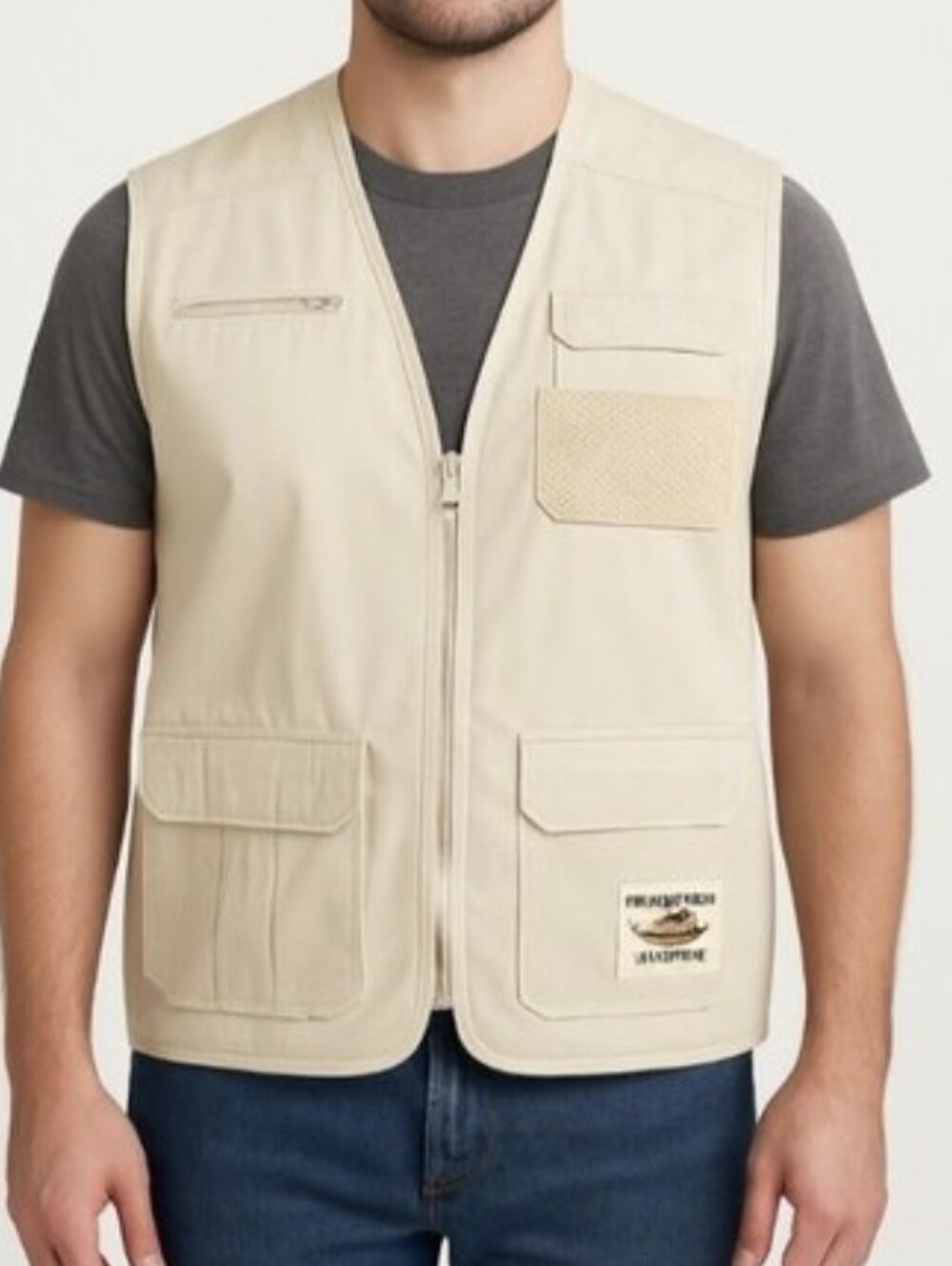 Walt Disney World Kilimanjaro Safari Vest Size XL Beige Mesh Utility